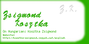 zsigmond kosztka business card